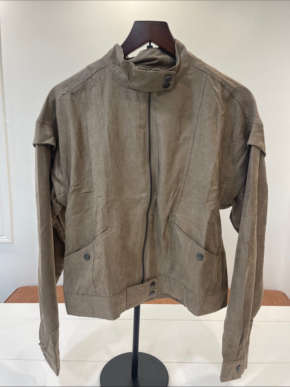 Blu Pepper Olive Green Utility Jacket